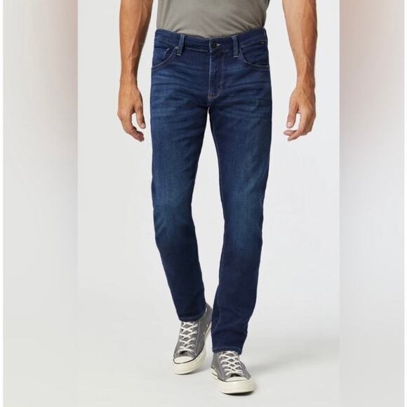 NWT Mavi Jake Slim Dark Used Brush Feather Jeans Men's Blue Size 30x32 - Picture 1 of 9